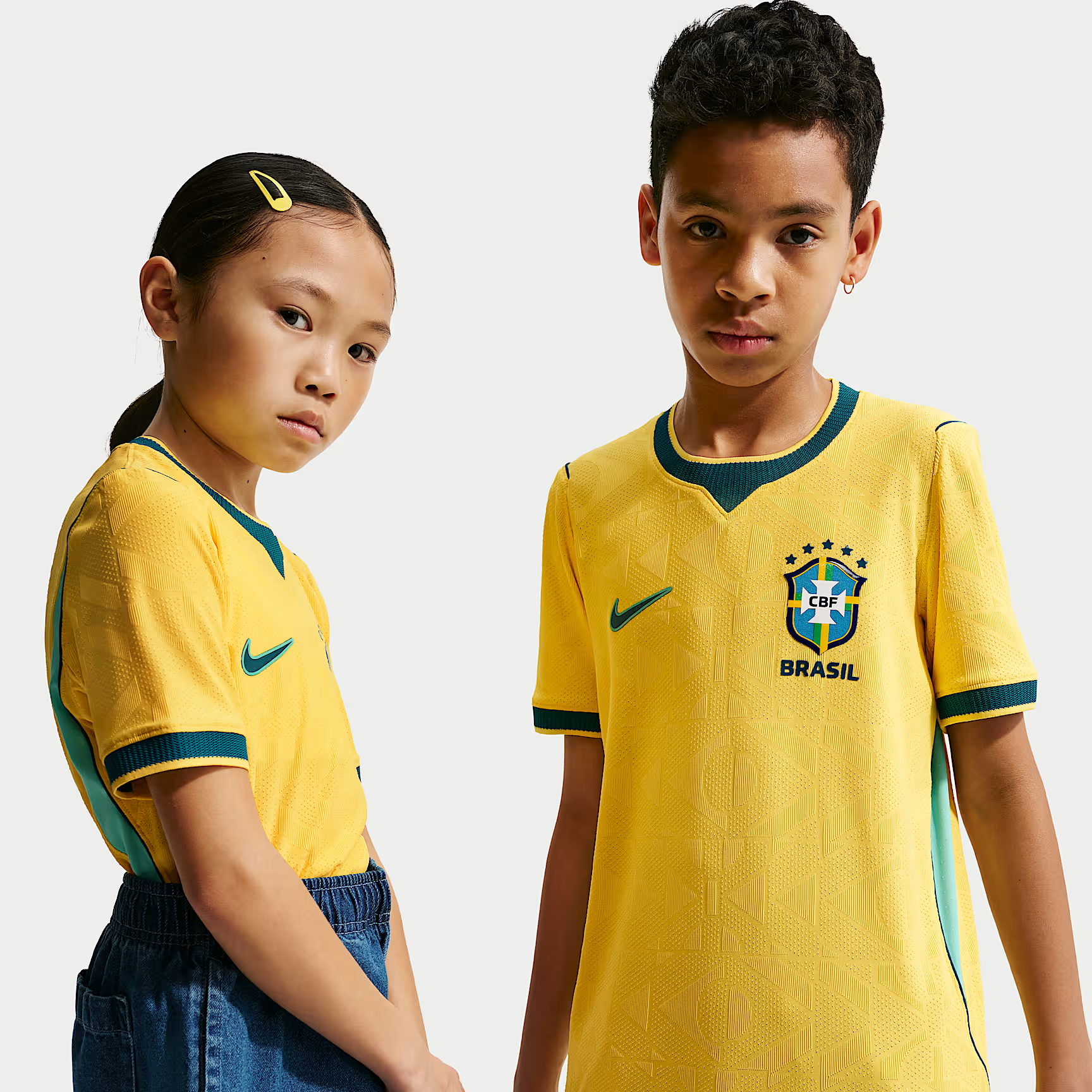 Brazil 2026 Match Home Mini Kit Full Set Shirt & Shorts
